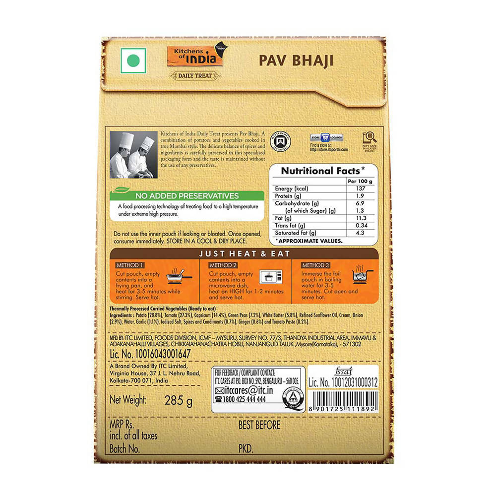 Kitchens of India Pav Bhaji