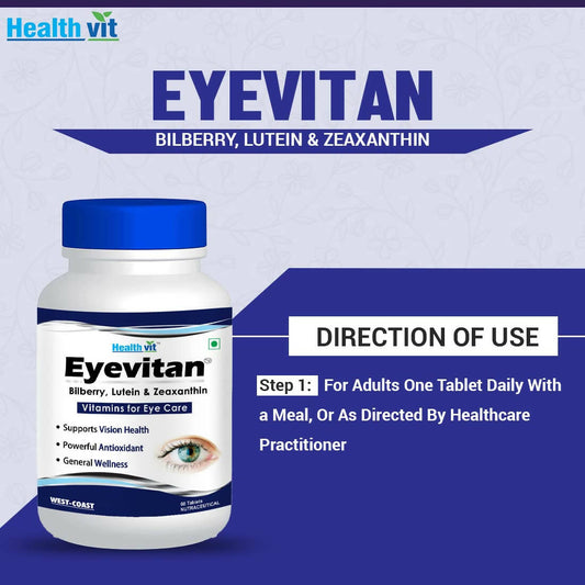 Buy Healthvit Eyevitan Tablets for Eye Care from DrMediCart, Ship from India to USA