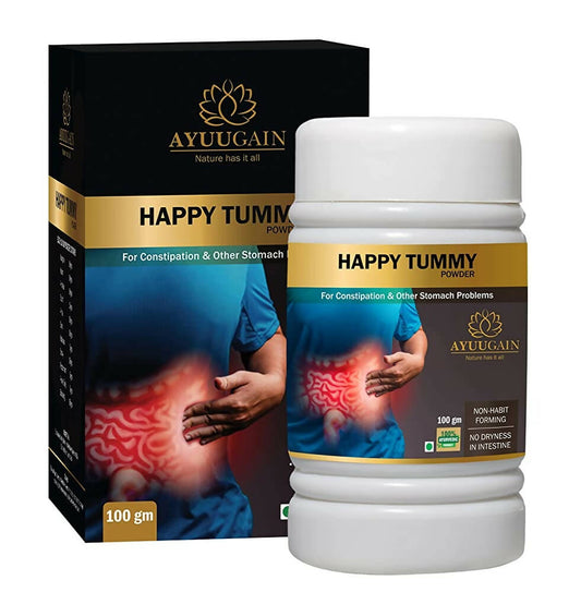 Buy Ayuugain Happy Tummy Powder for Constipation support   from DrMediCart, Ship from India to USA