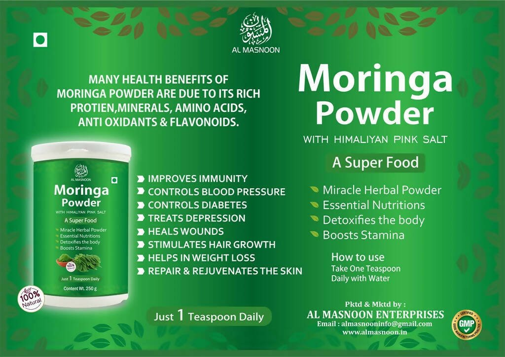 Al Masnoon Moringa Powder With Himalayan Pink Salt