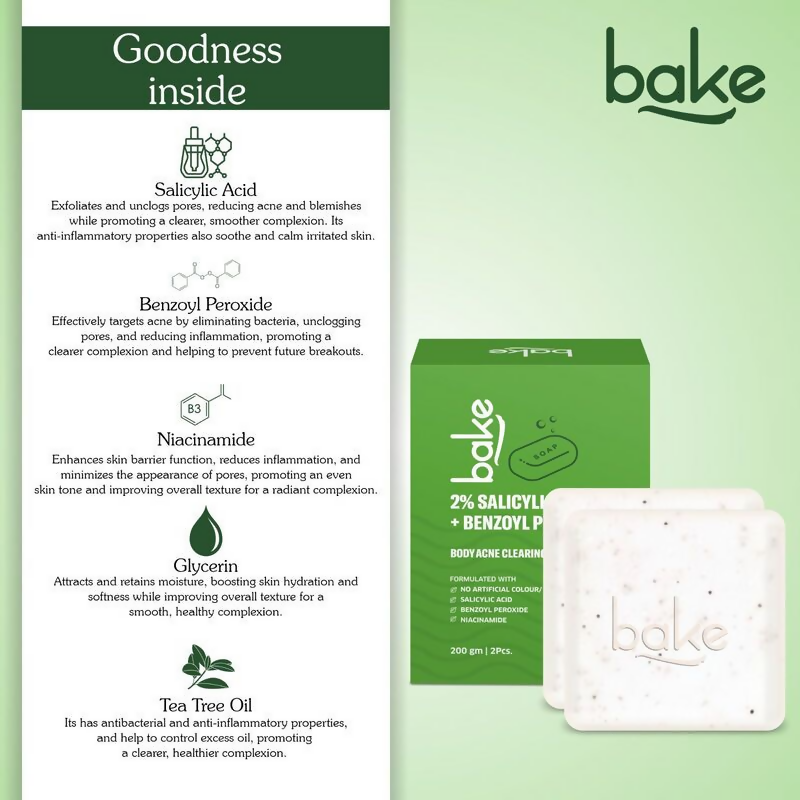 Bake 2% Salicylic Acid Soap for Face & Body Acne