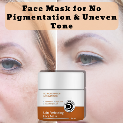 Dermistry Skin Perfecting Face Mask Kojic Acid Resorcinol for Pigmentation Dark Spots Uneven Tone