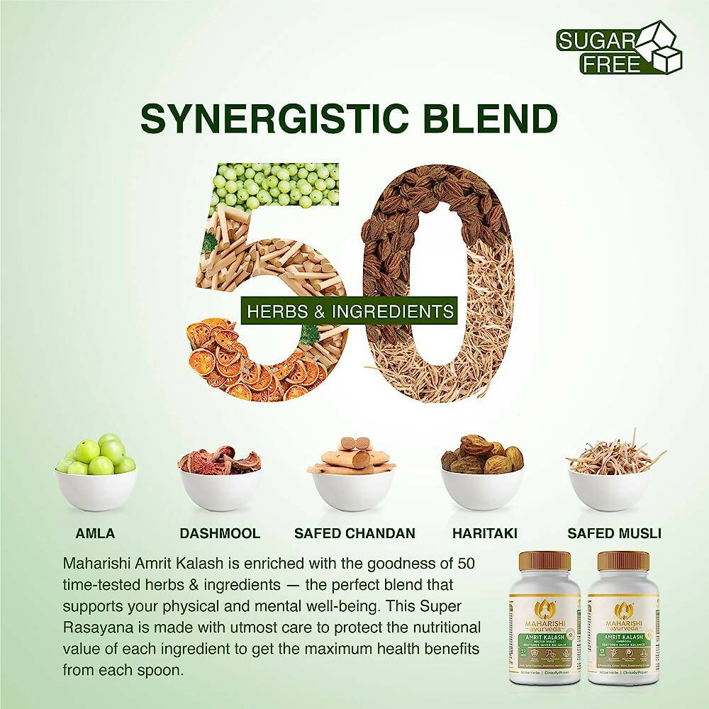 maharishi ayurveda amrit kalash dual pack with sugar free tablets
