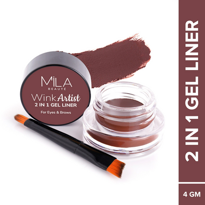 Mila Beaute Wink Artist 36Hr Smudge Proof & Waterproof Gel Eyeliner - Brown