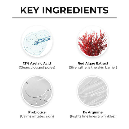 Dr. Sheth's Probiotics & Azelaic Acid Serum For Highly Sensitive Skin, Improves Skin Texture