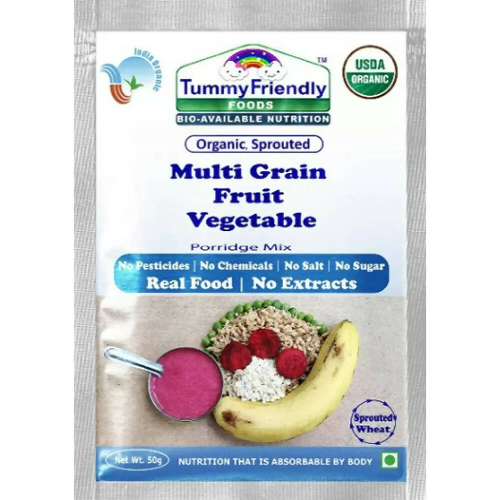 TummyFriendly Foods Certified Stage3 Porridge Mixes Trial Packs - Ragi, MultiGrain, Oats, Sathu Maavu for 8 Months Old Baby - Drmedicart