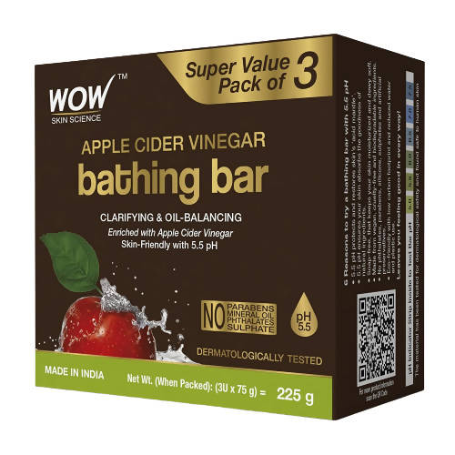Buy Wow Skin Science Apple Cider Vinegar Bathing Bar from DrMediCart, Ship from India to USA