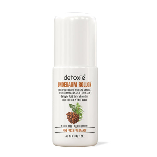 Detoxie 5% AHA BHA Underarm Lightening Deo Roll On (Pine Fresh)