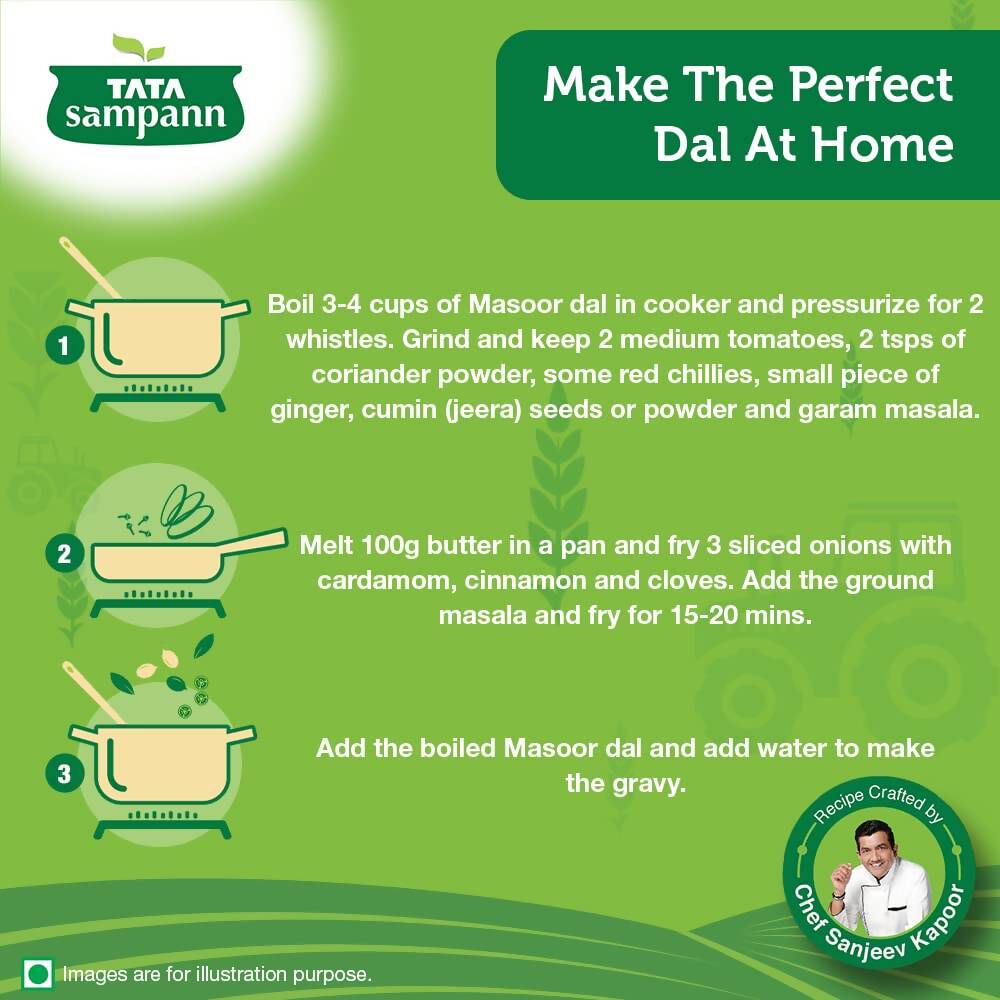 Buy Tata Sampann Unpolished Masoor Dal Whole from DrMediCart, Ship from India to USA