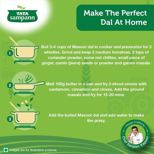 Buy Tata Sampann Unpolished Masoor Dal Whole from DrMediCart, Ship from India to USA