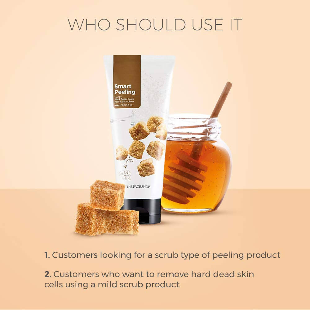 The Face Shop Smart Peeling Honey Black Sugar Scrub - Korean Skincare