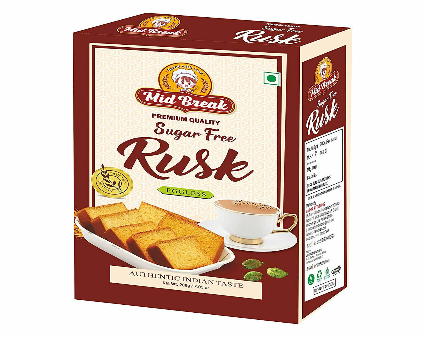 Mid Break Sugar Free Rusk