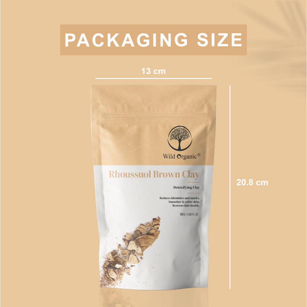 Wild Organic Rhoussuol Brown Detoxifying Clay Powder