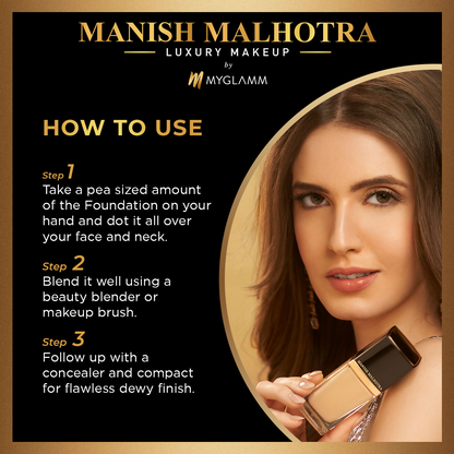 MyGlamm Manish Malhotra Beauty Skin Awakening Foundation - Cool Mocha