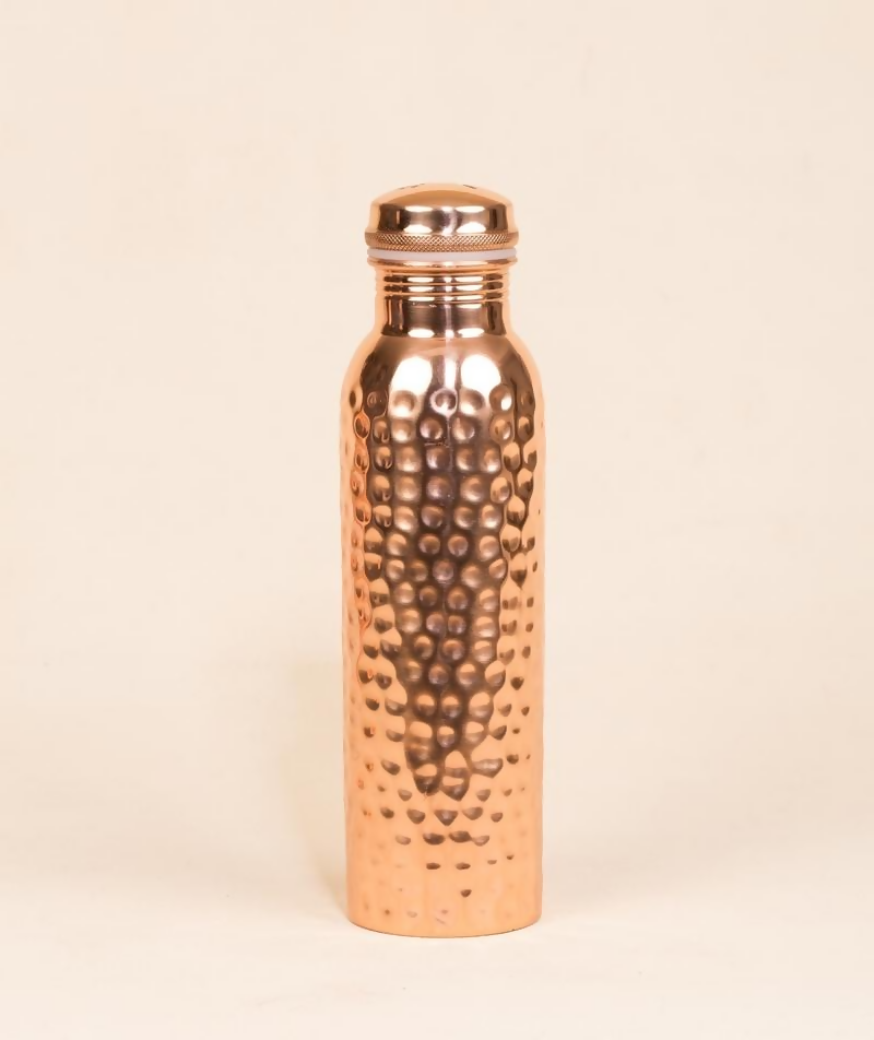 Buy Isha Life Hammered Copper Water Bottle - 950 ml