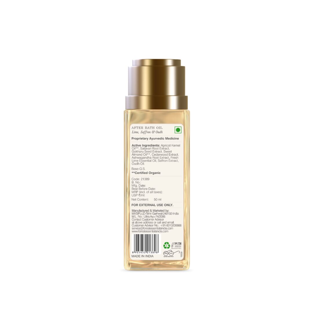 Forest Essentials After Bath Oil Lime Saffron & Oudh - Drmedicart