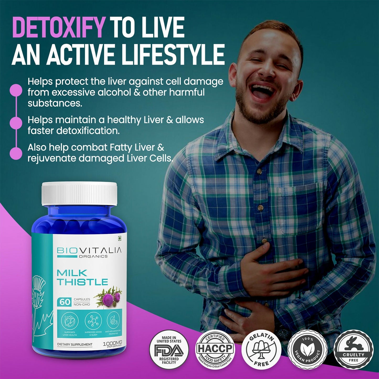 Biovitalia Organics Milk Thistle Extract Capsules