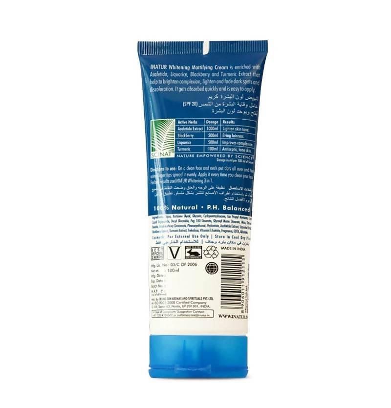 Inatur Whitening Mattifying Cream SPF 20