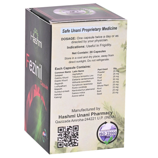 Buy Hashmi Ayurvedic Fezinil Capsules For Women from DrMediCart, Ship from India to USA