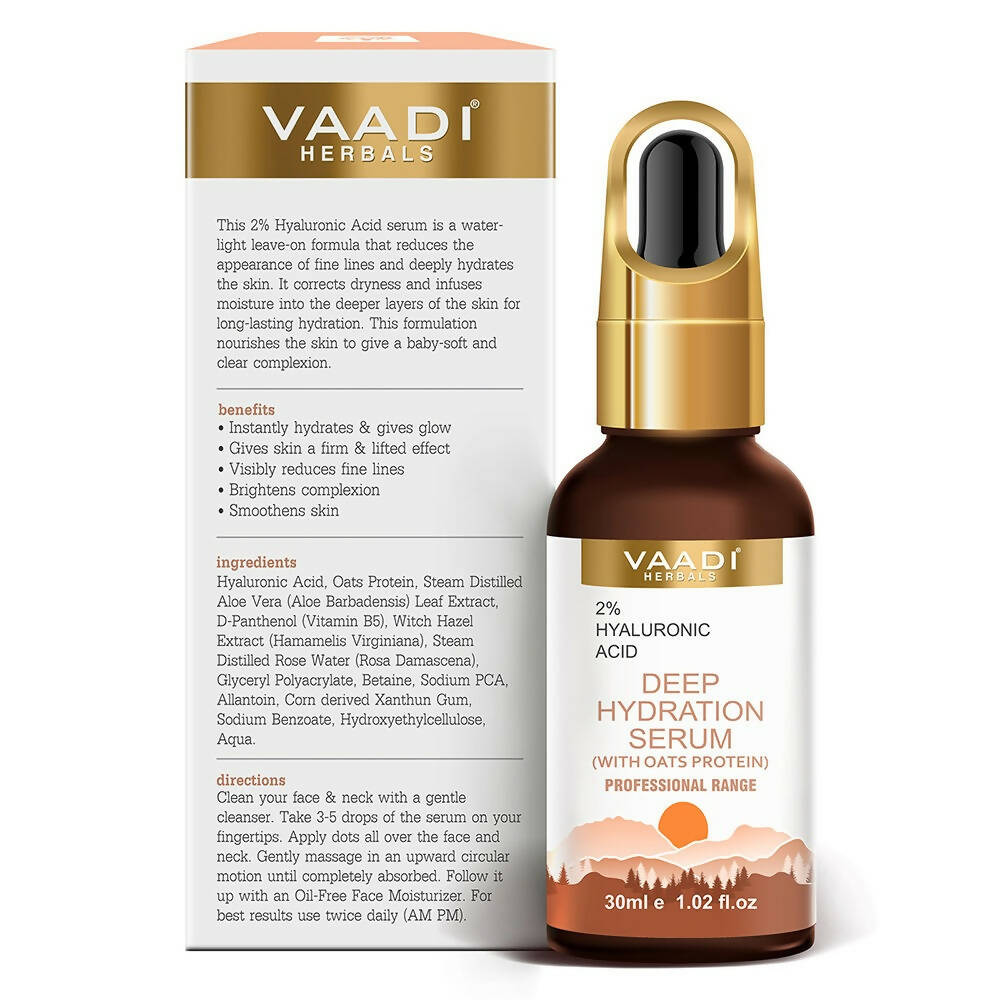 Vaadi Herbals Deep Hydration Serum With 2% Hyaluronic Acid & Oats Protein - Drmedicart