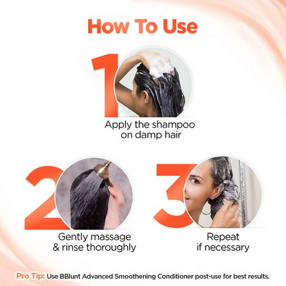 BBlunt Advanced Smoothening Shampoo with Keratin & Hyaluronic Acid