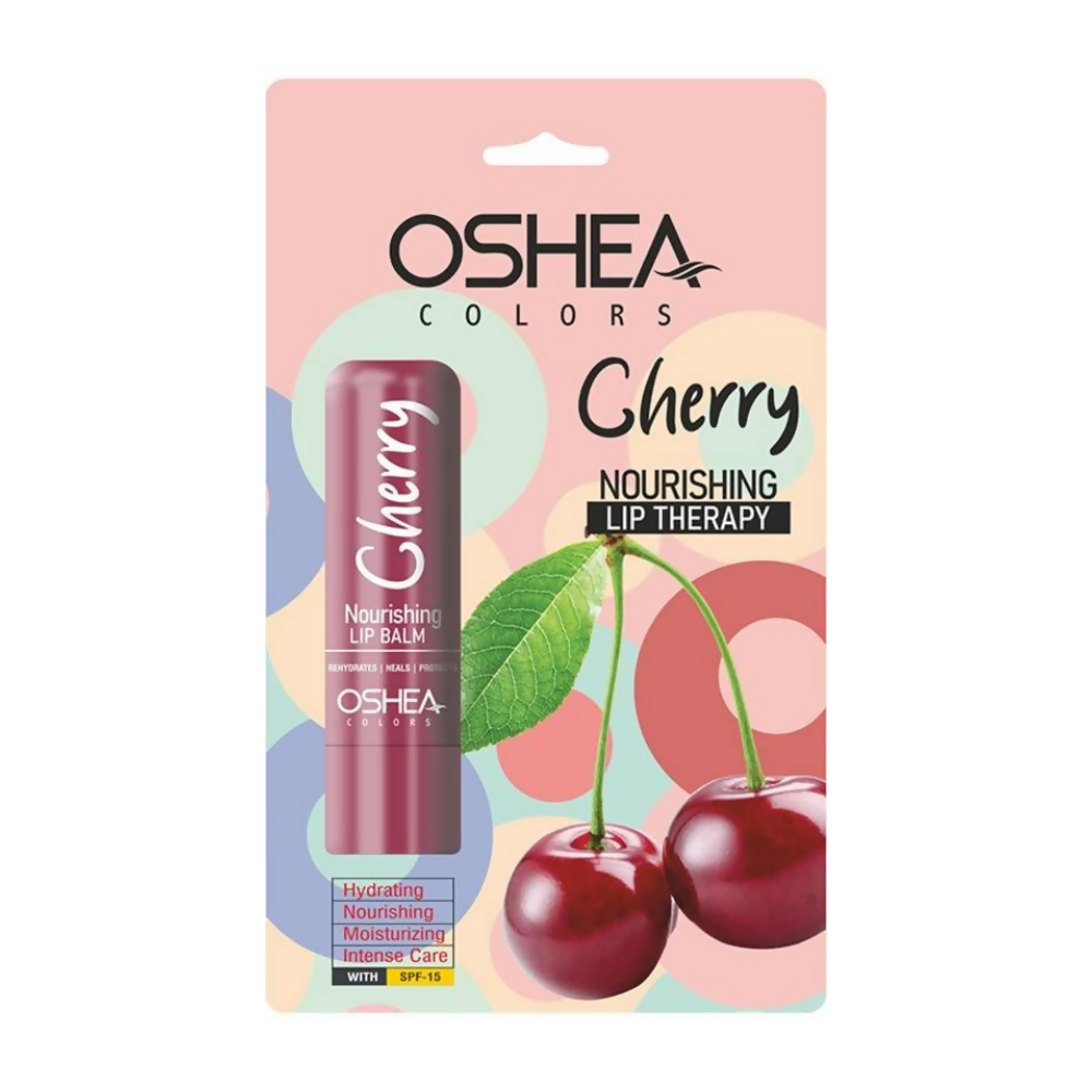 Oshea Herbals Nourishing Cherry Lip Balm with SPF 15, Instant Hydration, Relieves Dry & Chapped Lips