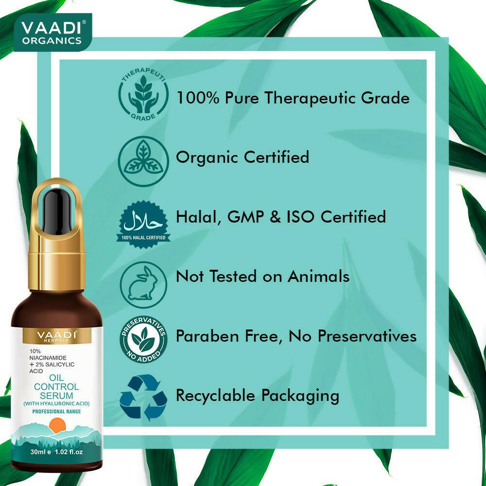 Vaadi Herbals Oil Control Serum With 10 % Niacinamide & 2% Salicylic Acid - Drmedicart