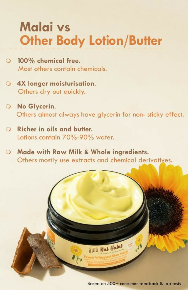 Nat Habit Stone Crushed Sunflower Nourish Fresh Whipped Skin Malai