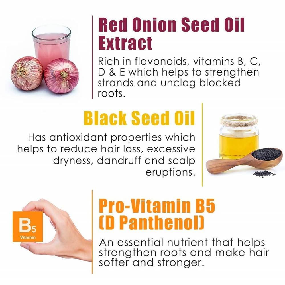 Wow Skin Science Red Onion Black Seed Oil Shampoo & Conditioner Combo - Drmedicart
