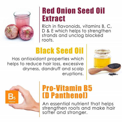 Wow Skin Science Red Onion Black Seed Oil Shampoo & Conditioner Combo - Drmedicart