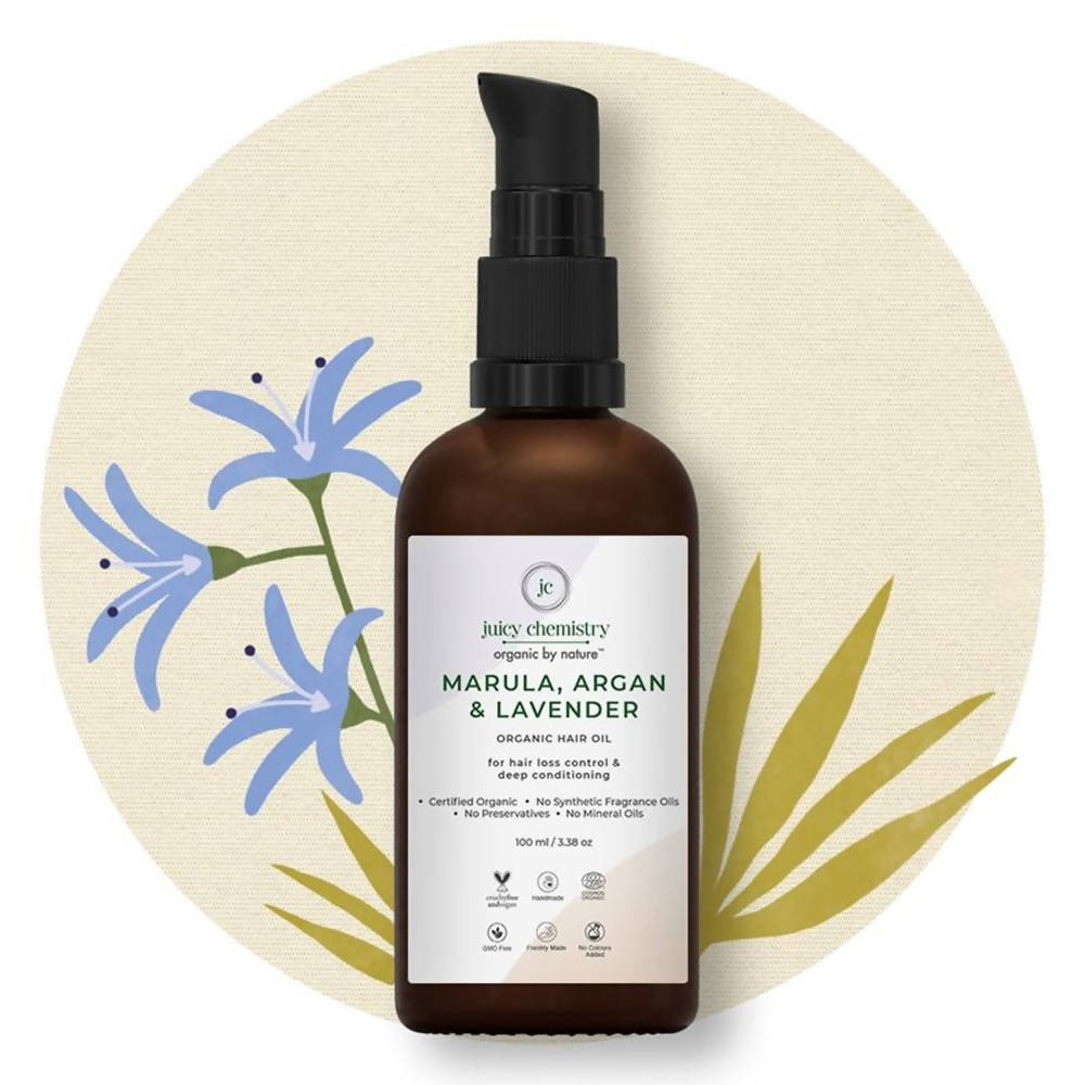 Juicy Chemistry Marula, Argan & Lavender Organic Hair Oil