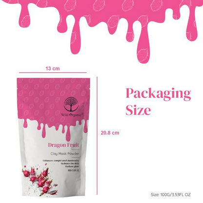 Wild Organic Dragon Fruit Clay Mask Powder
