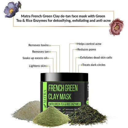 Matra French Green Clay Mask With Green Tea & Rice Enzymes
