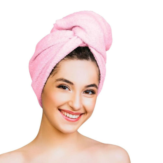 Nykaa Naturals Microfiber Hair Wrap for Frizz Free & Shiny Hair - Pink