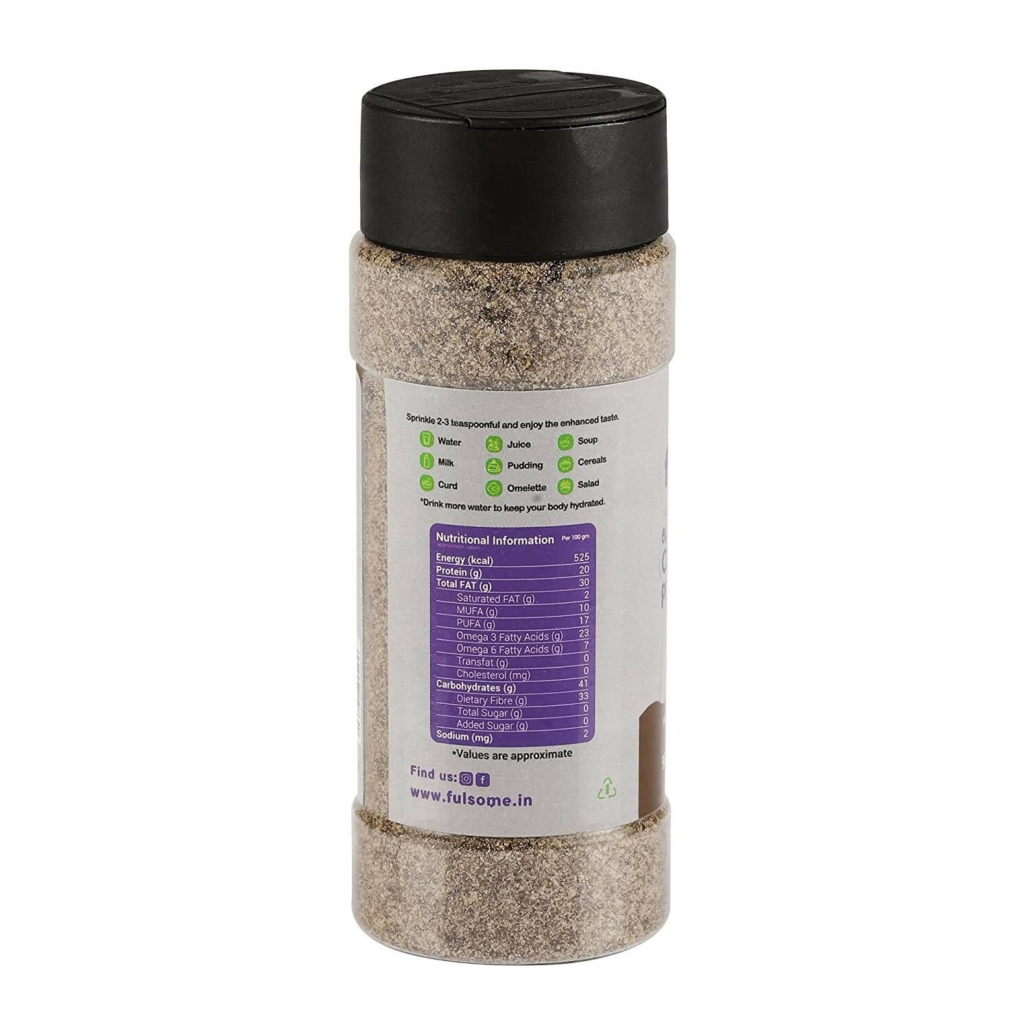 Fulsome Black Chia Seeds Powder (Roasted)