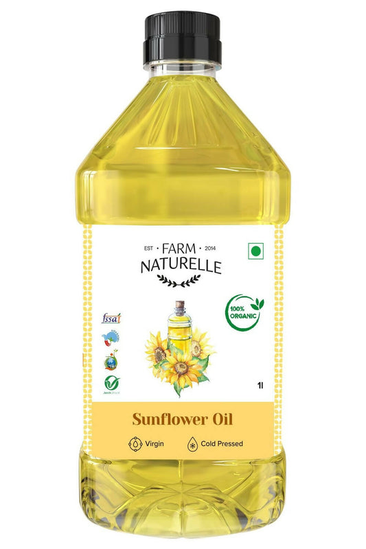 Buy Farm Naturelle Organic Virgin Cold Pressed Sunflower Oil from DrMediCart, Ship from India to USA