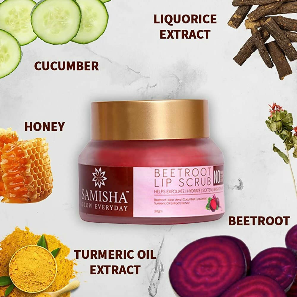 Samisha Organic Beetroot Lip Scrub - DrMediCart