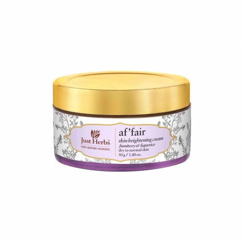 Buy Just Herbs Af'fair Skin Brightening Cream Fumitory & Liquorice from DrMediCart, Ship from India to USA
