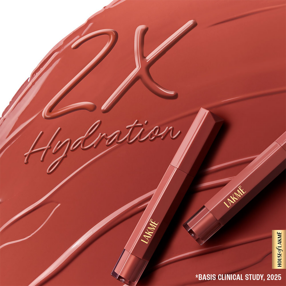 Lakme 9to5 Hya Matte Liquid Lipstick + Hyaluronic Acid - Boss Lady Brick