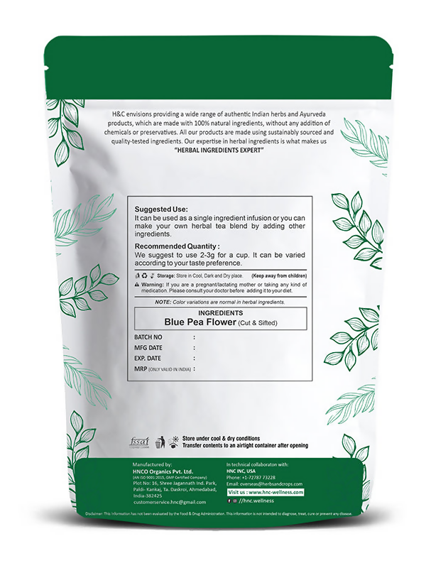 H&C Herbal Blue Pea Flower Cut & Shifted Herbal Tea Ingredient