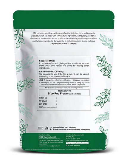 H&C Herbal Blue Pea Flower Cut & Shifted Herbal Tea Ingredient