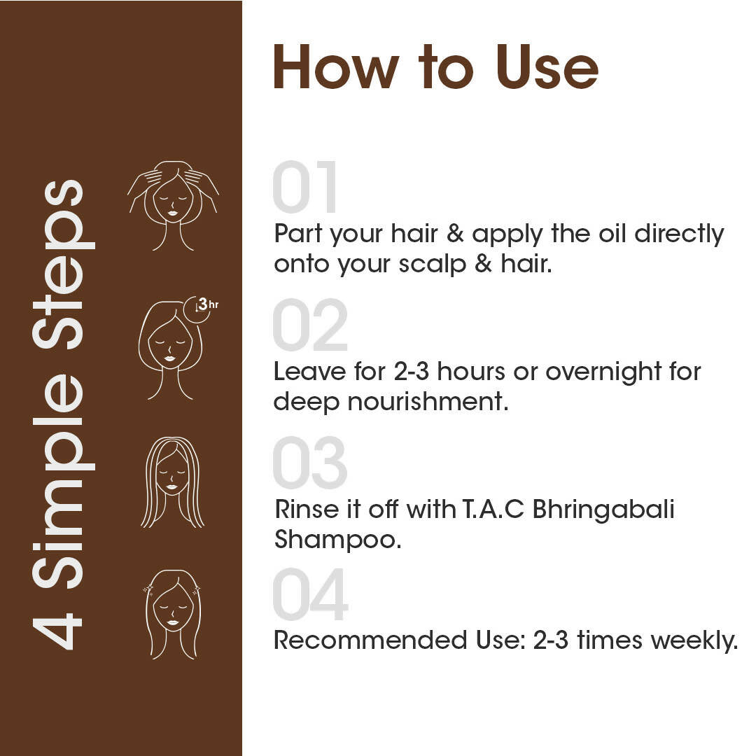 TAC - The Ayurveda Co. Bhringabali Hair Oil for Hairfall Control & Hair Growth with Bhringraj & Amla