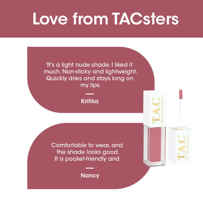 TAC - The Ayurveda Co. Liquid Matte Nude Lipstick - DrMediCart