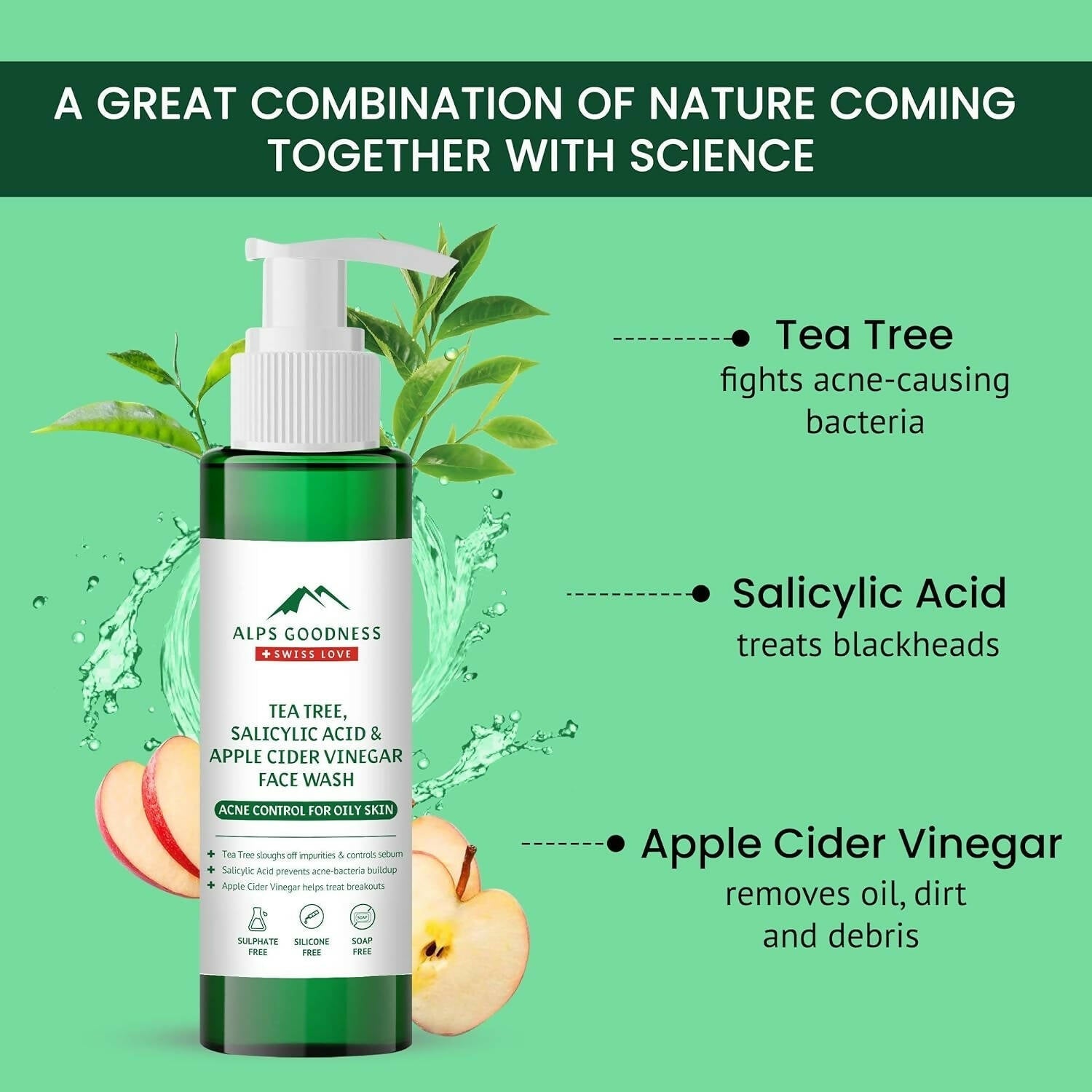 alps goodness tea tree salicylic acid apple cider vinegar face wash buy in usa