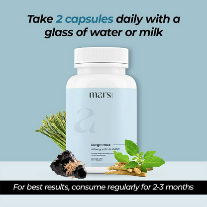 Mars By GHC Surge Max with Sj & Ashwagandha Capsules