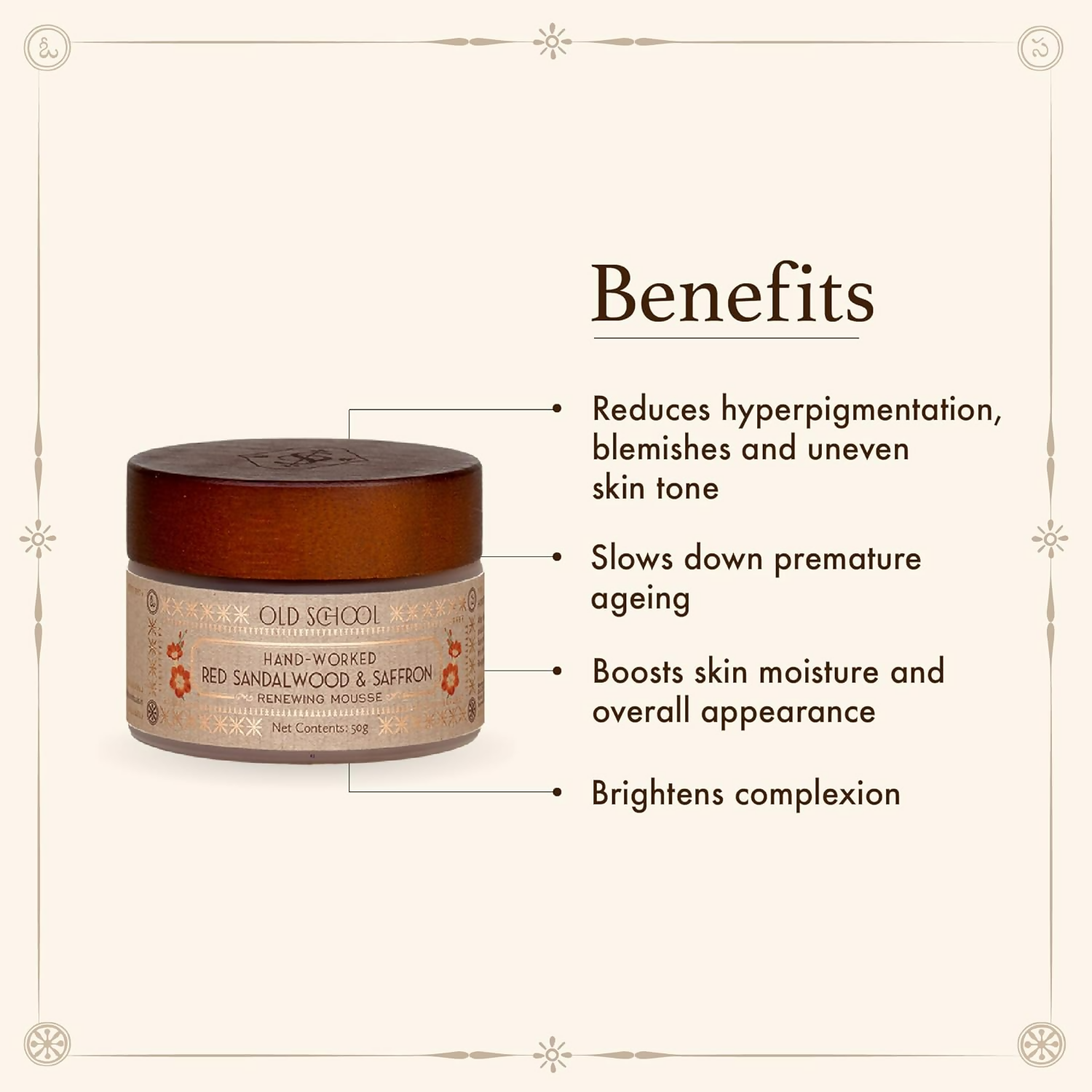Old School Rituals Red Sandalwood & Saffron Age-Defying Face Moisturiser