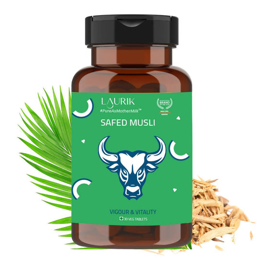 Laurik Perfomax Safed Musli, Ashwagandha, Gokhru Tablets | Supports Strength And Vitality
