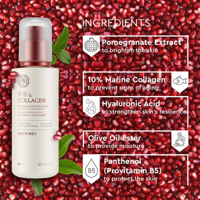 The Face Shop Pomegranate & Collagen Volume Lifting Serum - Drmedicart