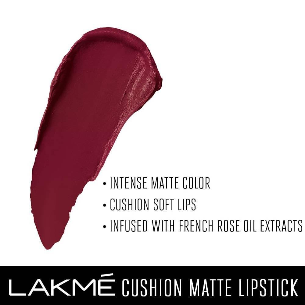 Buy Lakme Cushion Matte Lipstick - Plum Obsession from DrMediCart, Ship from India to USA