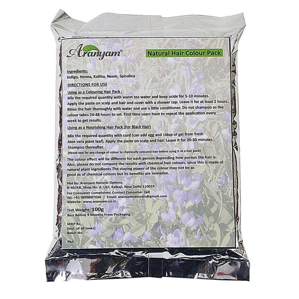 Aranyam Natural Colour and Nourish Hair Pack - Soft Black